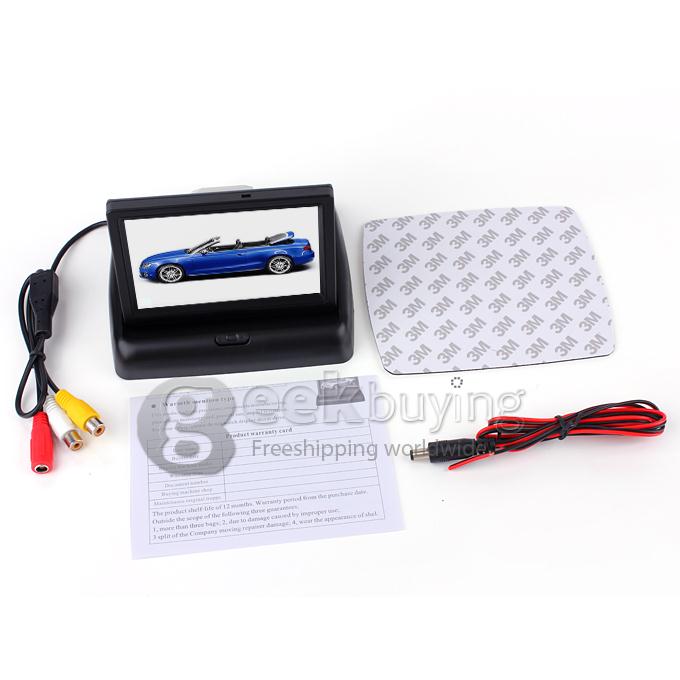 Foldaway 4.3 Inch Display TFT LCD Car Monitor for Car Reverse Camera