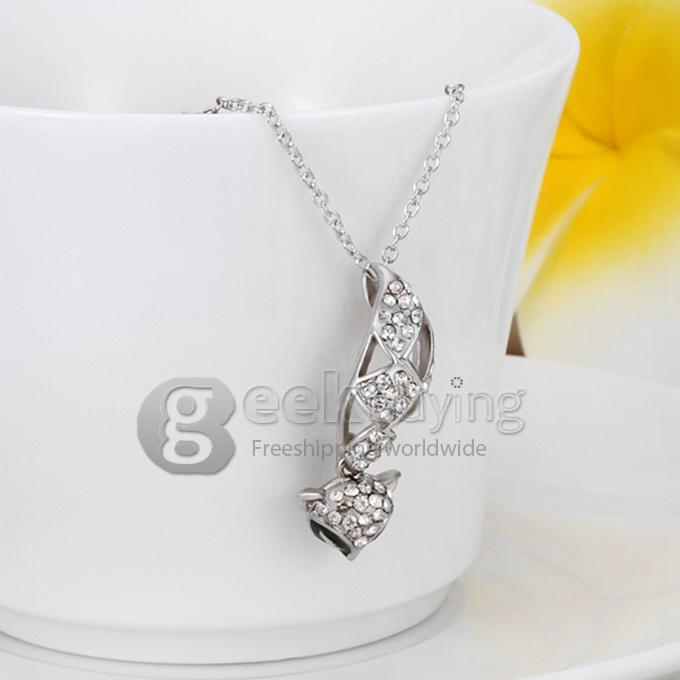 18KRGP Silver Fox-shaped Diamond 