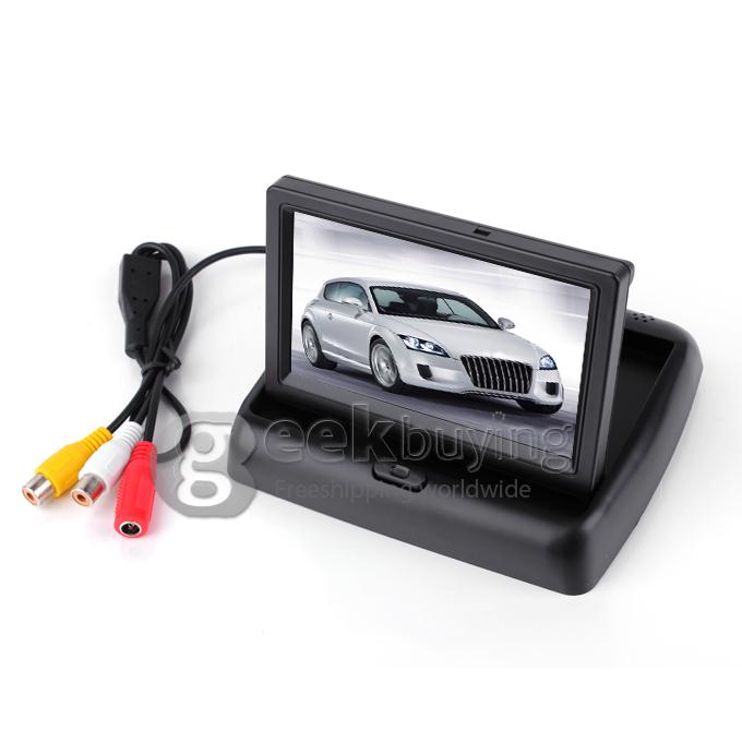 Foldaway 4.3 Inch Display TFT LCD Car Monitor for Car Reverse Camera