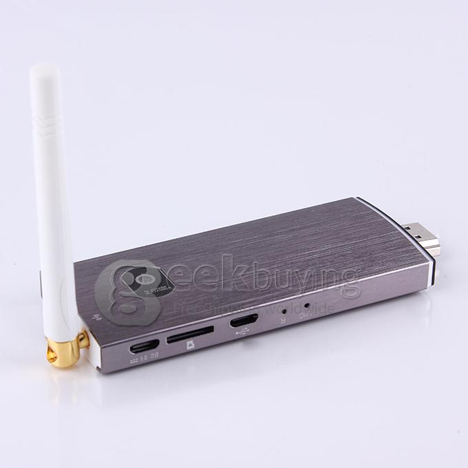 GK525 RK3188T Quad Core 1.4Ghz Android 4.2.2 OS Mini TV BOX Dongle 2G/8G Bluetooth 2.0MP Camera Microphone External Wifi Antenna - Brown