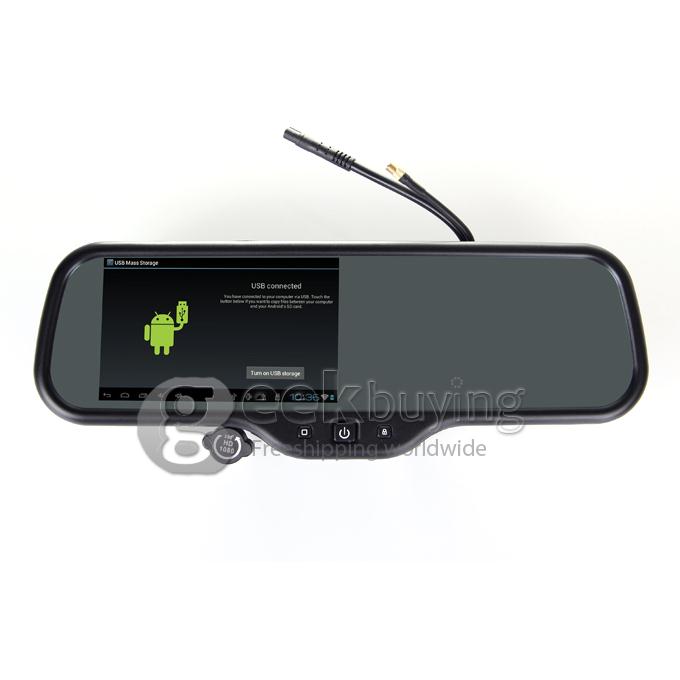 Car DVR Smart Rear View Mirror with GPS Navigation Bluetooth H.264 5 Inch Android Allwinner WIFI 720P 120 Degrees Angle Lens Brazilian + Argentine Maps