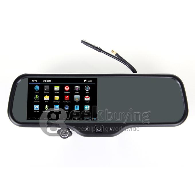 Car DVR Smart Rear View Mirror with GPS Navigation Bluetooth H.264 5 Inch Android AllWinner WIFI 720P 120 Degrees Angle Lens American + Canadian + Mexican Maps 