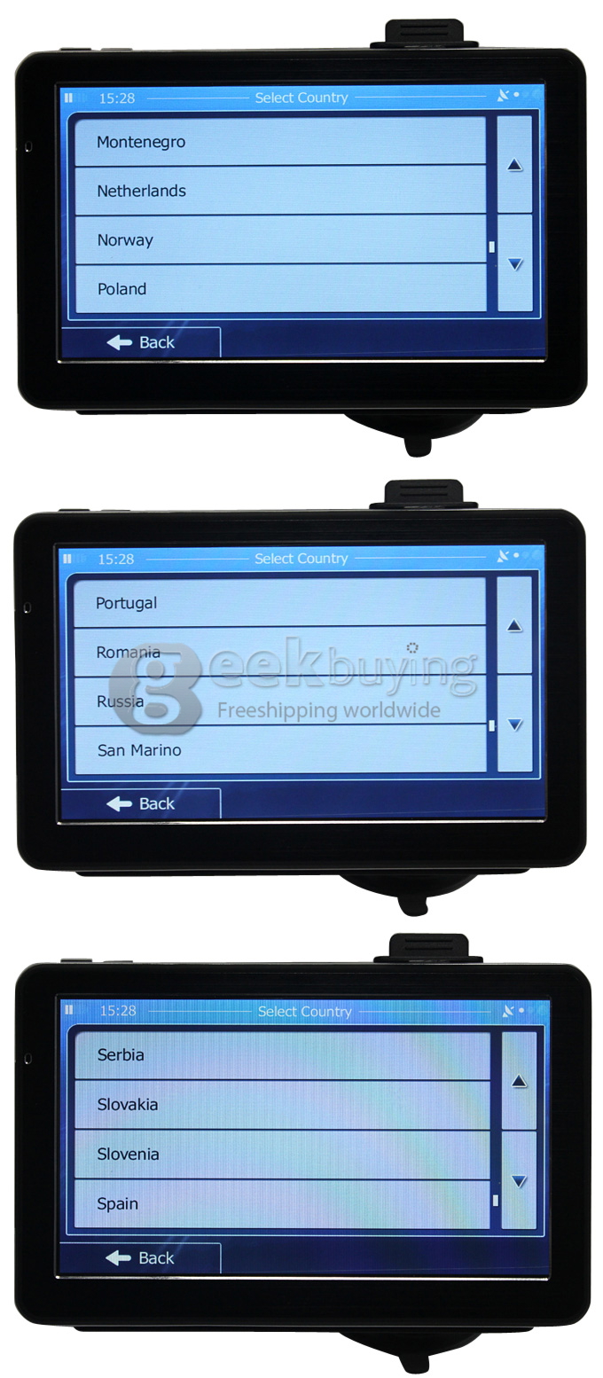 7 Inch TFT- LCD Touchscreen HD 800x480 Windows 6.0 Car DVR GPS Navigator with 4GB Bluetooth FM - Australia Map