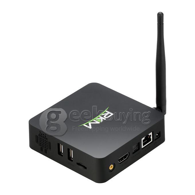 Rikomagic RKM MK902 RK3188 Cortex-A9 1.6GHZ Quad Core Google Android 4.2 Mini TV BOX HDMI HDD Player 2G/16G Bluetooth 5.0 MP Camera MIC External WIFI Antenna - Black