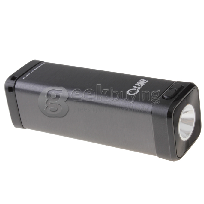 iMito Gadget Box S 4400MAH Mobile Power Bank IP54 Waterproof with TF Card Slot and Flashlight iPhone6 Plus - Grey