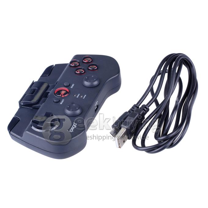 IPEGA PG-9017S Rechargeable Wireless Bluetooth 3.0V Game Controller with Telescopic Stand for iPad iPhone Android Smartphone - Black