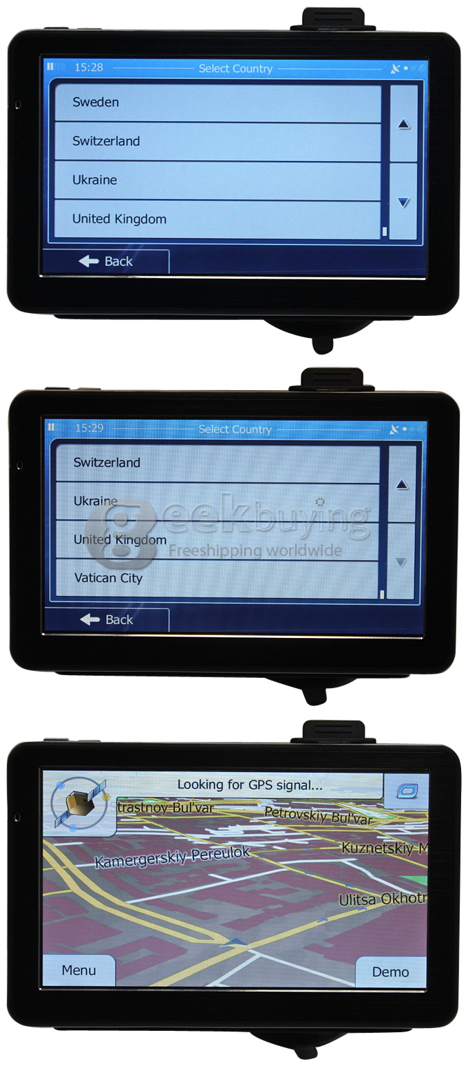 7 Inch TFT- LCD Touchscreen HD 800x480 Windows 6.0 Car DVR GPS Navigator with 4GB Bluetooth FM - Australia Map