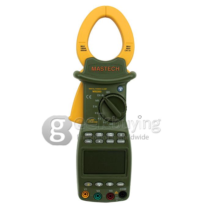 MASTECH MS2203 3-Phase Intelligent Digital Power Clamp Meter Support RS232