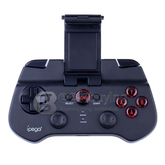 IPEGA PG-9017S Rechargeable Wireless Bluetooth 3.0V Game Controller with Telescopic Stand for iPad iPhone Android Smartphone - Black