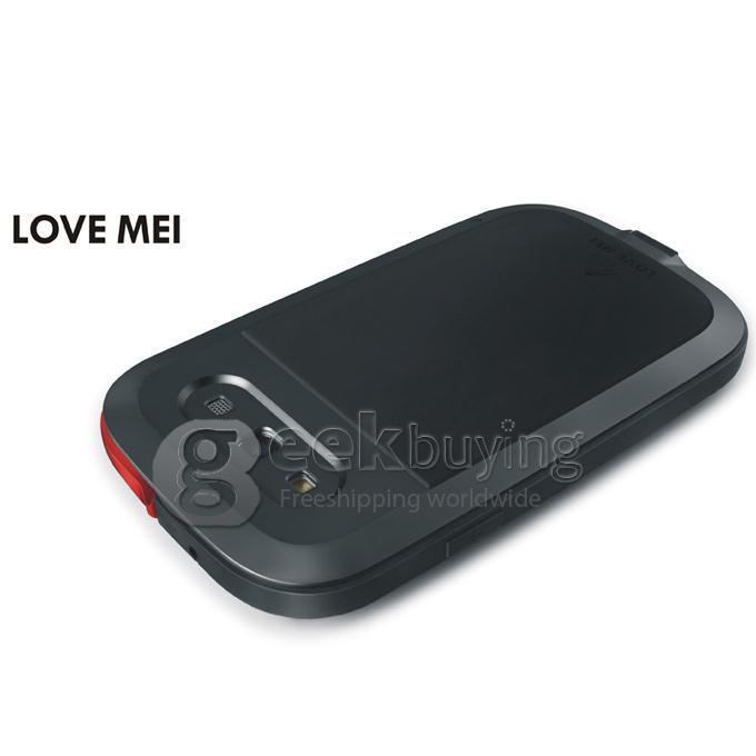 LOVE MEI Weather/Dirt/Shockproof Protective Case for Samsung Galaxy S3 III i9300 - Black