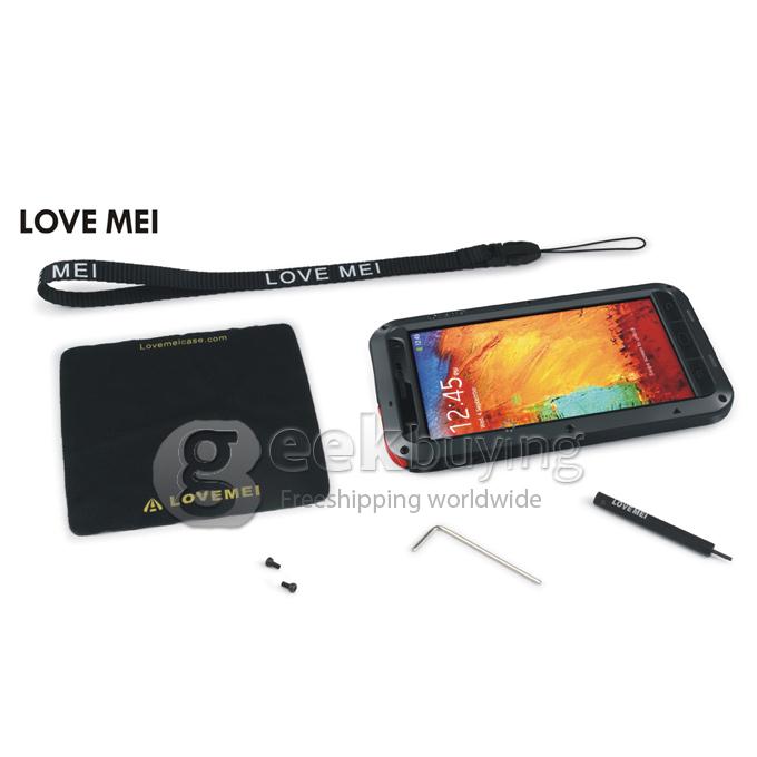 [Spain Stock] LOVE MEI Weather/Dirt/Shockproof Protective Case for Samsung Galaxy Note 3 III N9000 - Black