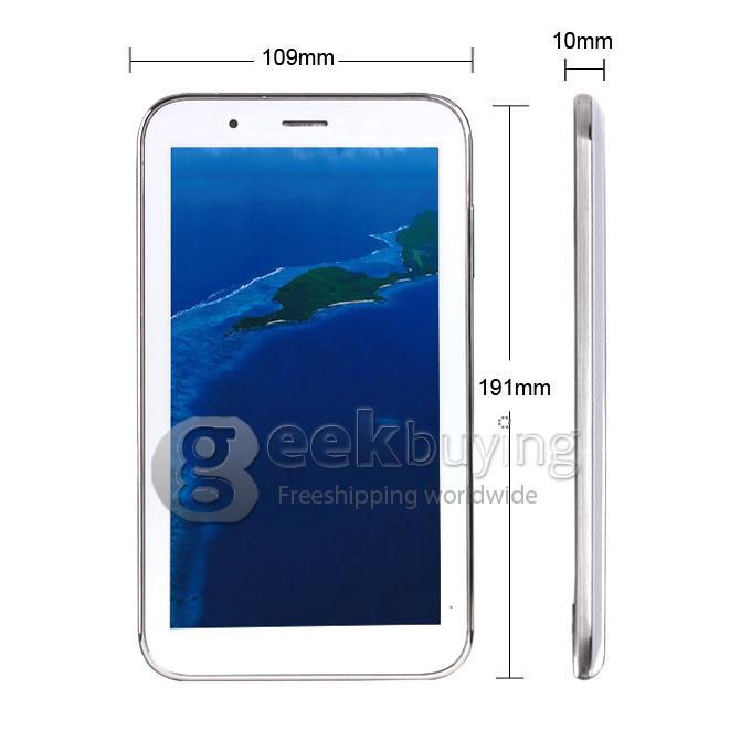 TeamGee TG-E701 MTK6572 1.0GHz 7 inch Tablet PC Phablet  Android 4.2 Dual Core Capacitive Touch Screen 1024*600 512MB/4GB - White