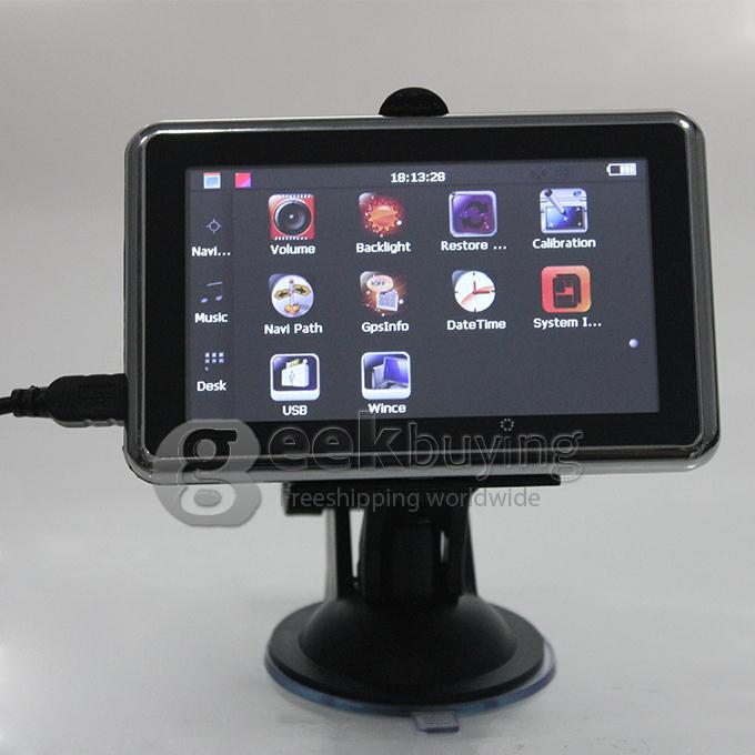 AW488 4.3 Inch Resistive Screen MT3351 128MB/4GB Car GPS Navigation (FM,EBook,Multimedia,Bluetooth,AV)- Europe Map