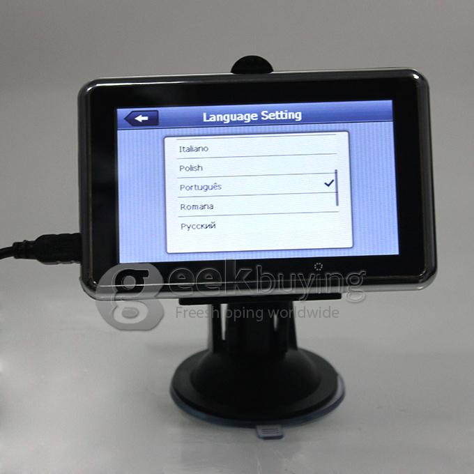 AW488 4.3 Inch Resistive Screen MT3351 128MB/4GB Car GPS Navigation (FM,EBook,Multimedia,Bluetooth,AV)- Europe Map