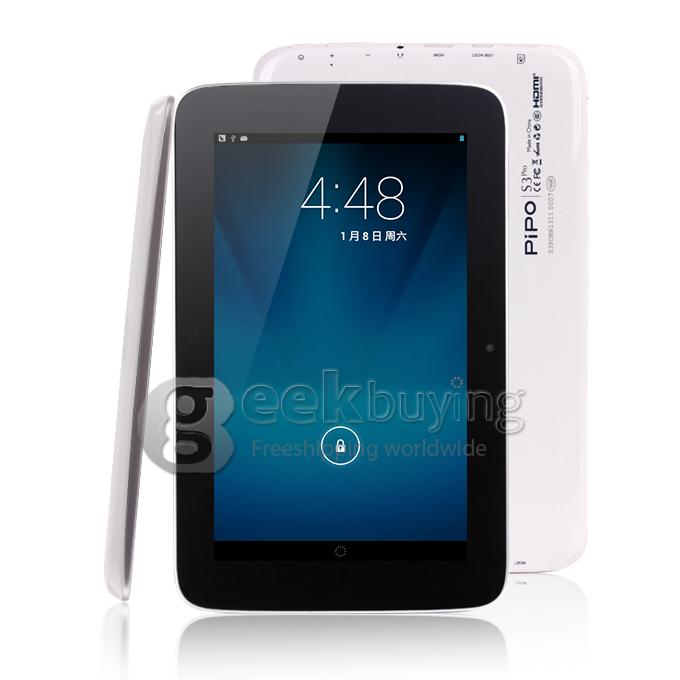 Pipo S3Pro RK3188 1.6GHz 7 inch Tablet PC Android 4.2 Quad Core IPS Capacitive Touch Screen 1024*600 1GB/16GB - Black
