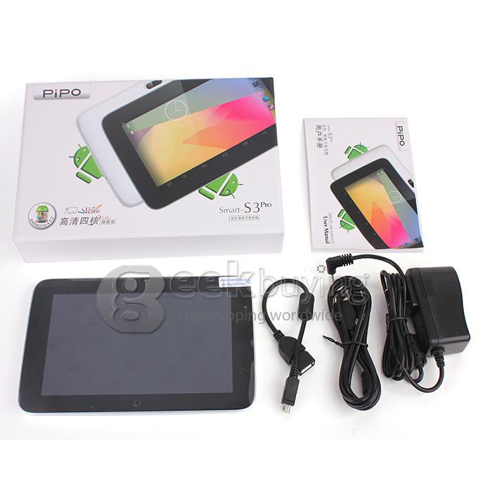 Pipo S3Pro RK3188 1.6GHz 7 inch Tablet PC Android 4.2 Quad Core IPS Capacitive Touch Screen 1024*600 1GB/16GB - Black