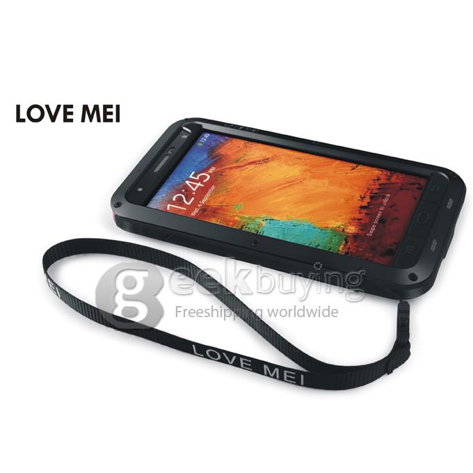 [Spain Stock] LOVE MEI Weather/Dirt/Shockproof Protective Case for Samsung Galaxy Note 3 III N9000 - Black