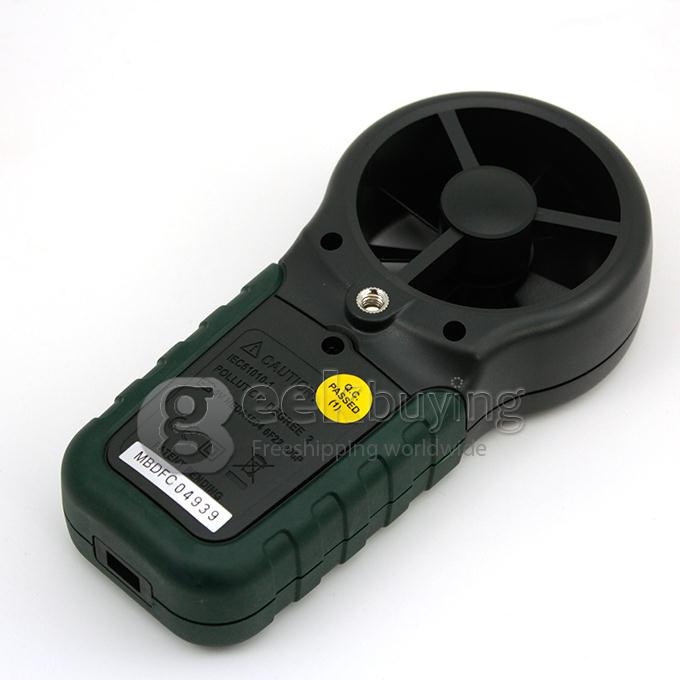 Mastech MS6252A Handheld LCD Digital Electronic Wind Speed Meter Anemometer Lock function Digital Anemometer