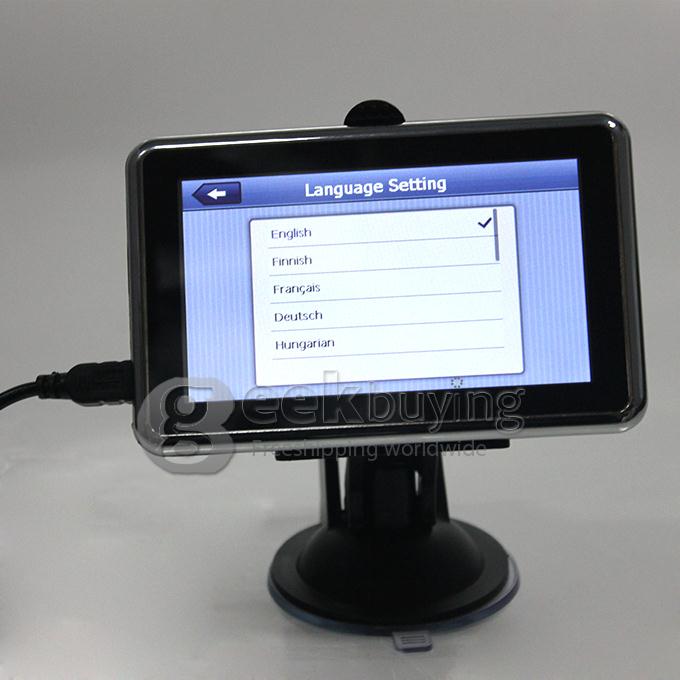AW488 4.3 Inch Resistive Screen MT3351 128MB/4GB Car GPS Navigation (FM,EBook,Multimedia,Bluetooth,AV)- Europe Map
