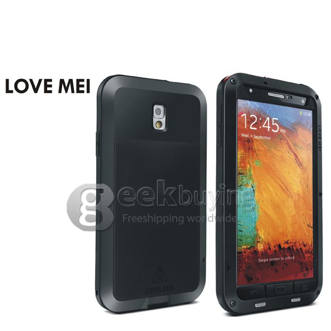 [Spain Stock] LOVE MEI Weather/Dirt/Shockproof Protective Case for Samsung Galaxy Note 3 III N9000 - Black