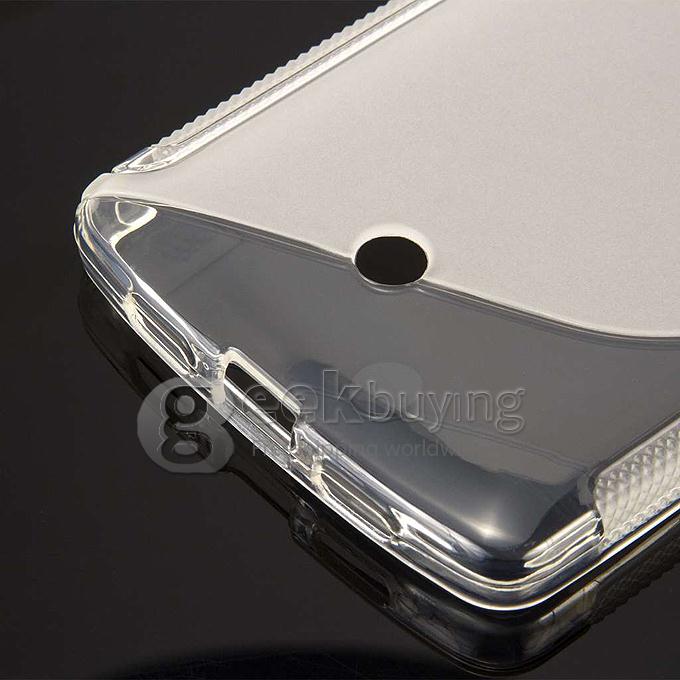 New Style S Shape Silicone Soft Case Cover for Google Nexus 5 - Transparent