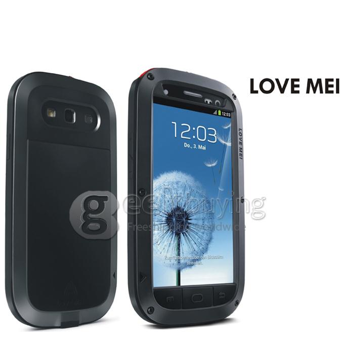 LOVE MEI Weather/Dirt/Shockproof Protective Case for Samsung Galaxy S3 III i9300 - Black