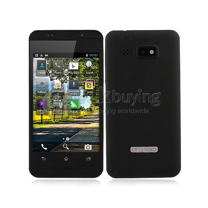 3G/GPS Dual Core Smartphone HTM H80W 4.1inch Multi Touch Screen MTK6572W 2.0MP Camera Android 4.2 OS Black