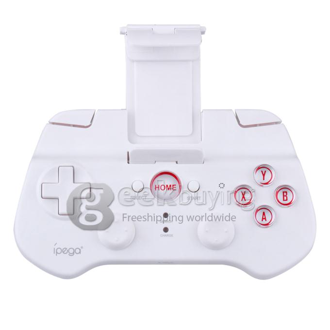 IPEGA PG-9017S Rechargeable Wireless Bluetooth 3.0V Game Controller with Telescopic Stand for iPad/iPhone Android Smartphone - White