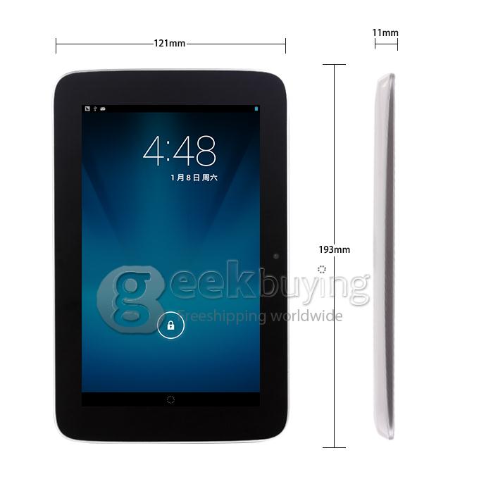 Pipo S3Pro RK3188 1.6GHz 7 inch Tablet PC Android 4.2 Quad Core IPS Capacitive Touch Screen 1024*600 1GB/16GB - Black