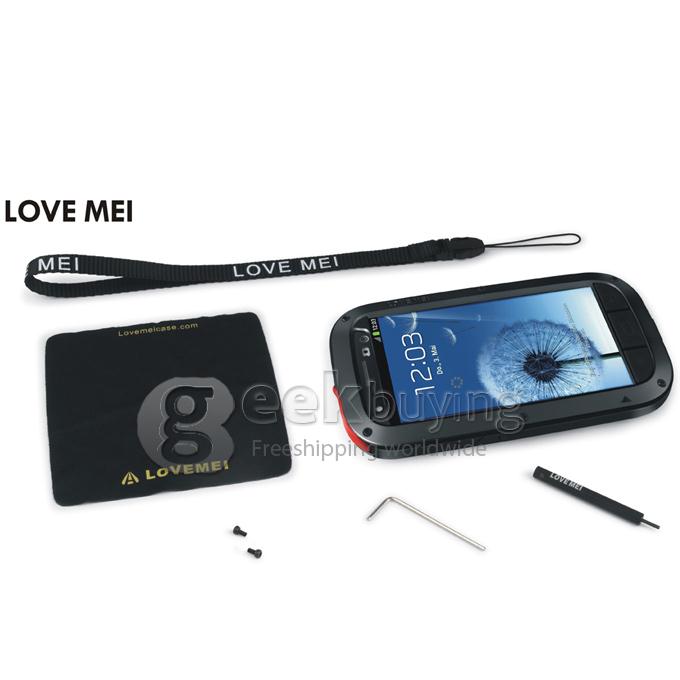 LOVE MEI Weather/Dirt/Shockproof Protective Case for Samsung Galaxy S3 III i9300 - Black