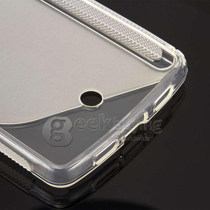 New Style S Shape Silicone Soft Case Cover for Google Nexus 5 - Transparent