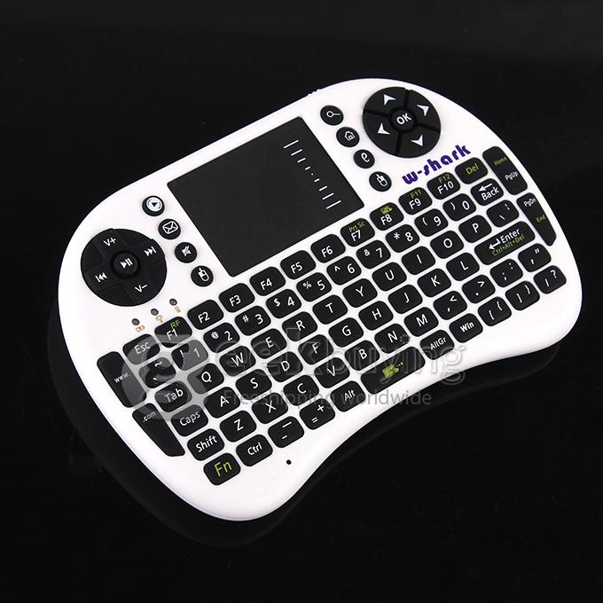 W-Shark 500AC 2.4Ghz Wireless Mini Keyboard With TouchPad New In Box White Operate By 2xAAA