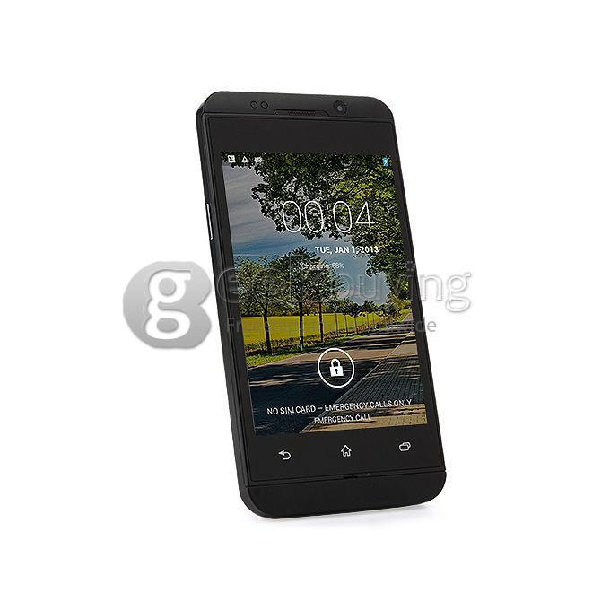 3G/GPS Dual Core Smartphone HTM H80W 4.1inch Multi Touch Screen MTK6572W 2.0MP Camera Android 4.2 OS Black