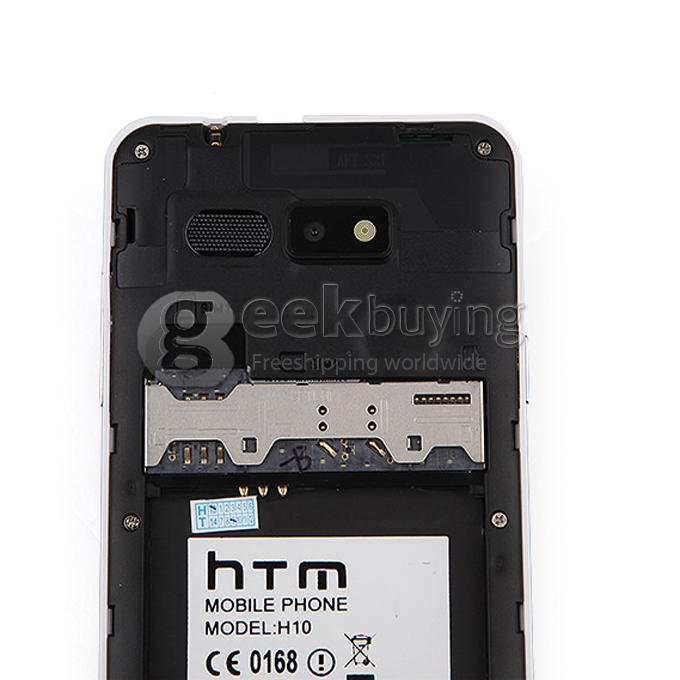 3G/GPS Dual Core Smartphone HTM H80W 4.1inch Multi Touch Screen MTK6572W 2.0MP Camera Android 4.2 OS White
