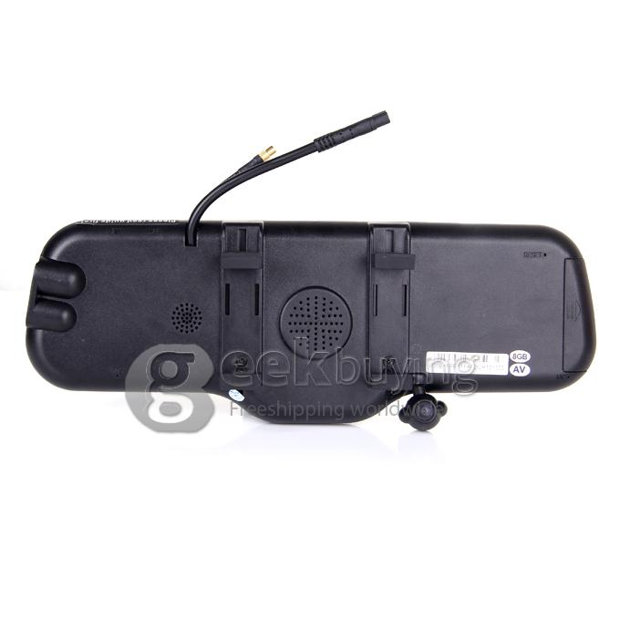 Car DVR Smart Rear View Mirror with GPS Navigation Bluetooth H.264 5 Inch Android AllWinner WIFI 720P 120 Degrees Angle Lens American + Canadian + Mexican Maps 