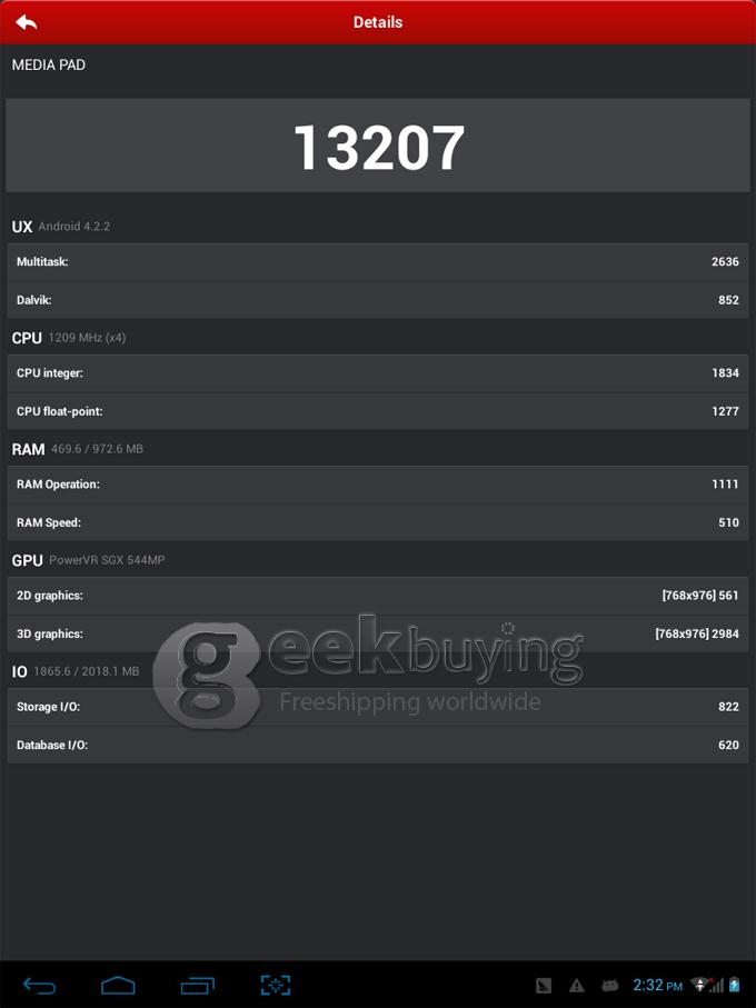 D75 MTK8389 1.2GHz 7.85 inch Tablet PC Phablet  Android 4.2 Quad Core Capacitive Touch Screen 1024*768 1G/8G - Silver