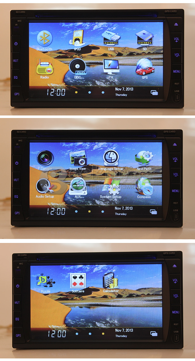 6.2 Inch 16:9 HD Digital Screen 800*480 2Din Fixed Panel Design Car DVD Player(GPS,FM,Bluetooth,AV,TV,For IPOD,MP3)