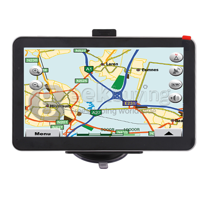 AW704 7.0 Inch Resistive Screen MSB2531 128MB/4GB Car GPS Navigation (FM,EBook,Multimedia) - USA + Canada + Mexico Maps
