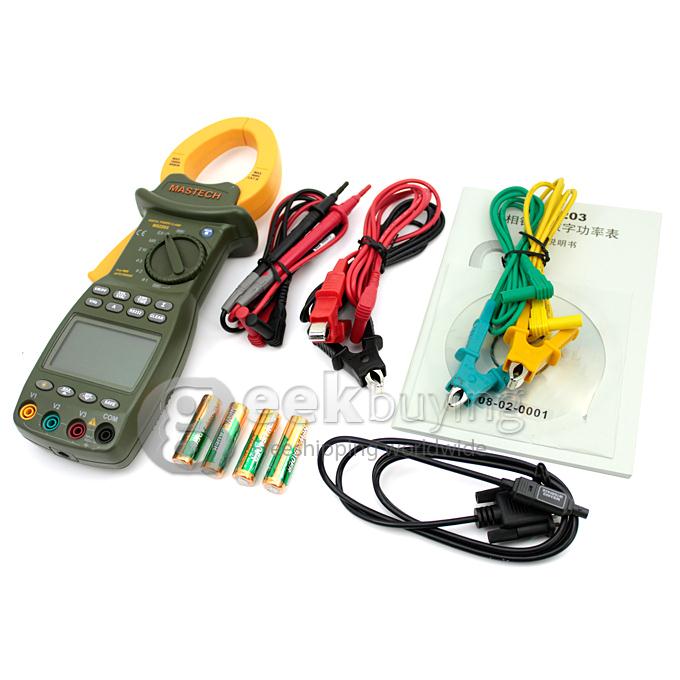 MASTECH MS2203 3-Phase Intelligent Digital Power Clamp Meter Support RS232