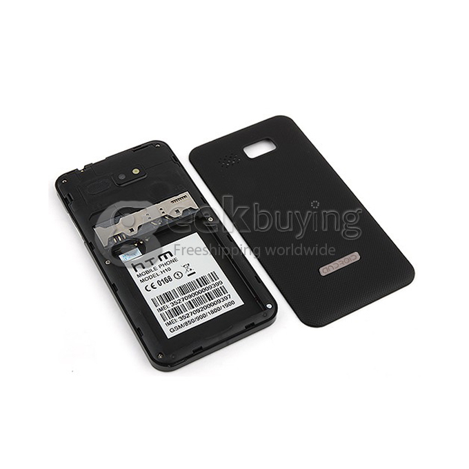 3G/GPS Dual Core Smartphone HTM H80W 4.1inch Multi Touch Screen MTK6572W 2.0MP Camera Android 4.2 OS Black