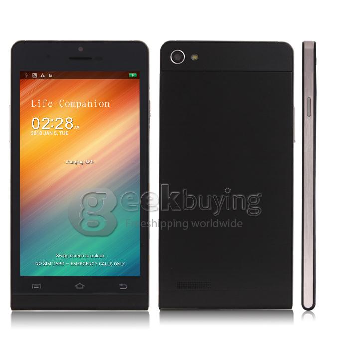 Haipai P6s 5.0Inch 6.99mm Ultrathin IPS HD Screen MTK6582 Quad Core 1.3GHz Smartphone 1GB+8GB 13.0MP Back Camera Android 4.2  Gyroscope/Compass with 3G/GPS -  Black