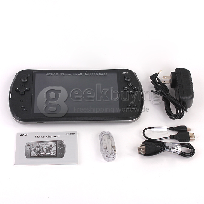 JXD S7800B 7 Inch Android 4.2 2GB/8GB GamePad Rockchip RK3188 Quad Core 1.4GHz Handheld Game Console IPS 1280*800 HDMI - Black