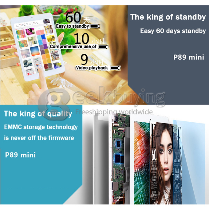 Teclast P89 Mini Intel Z2580 2.0GHz 7.9 inch Tablet PC Android 4.2 IPS Capacitive Touch Screen 1024*768 1GB/16G