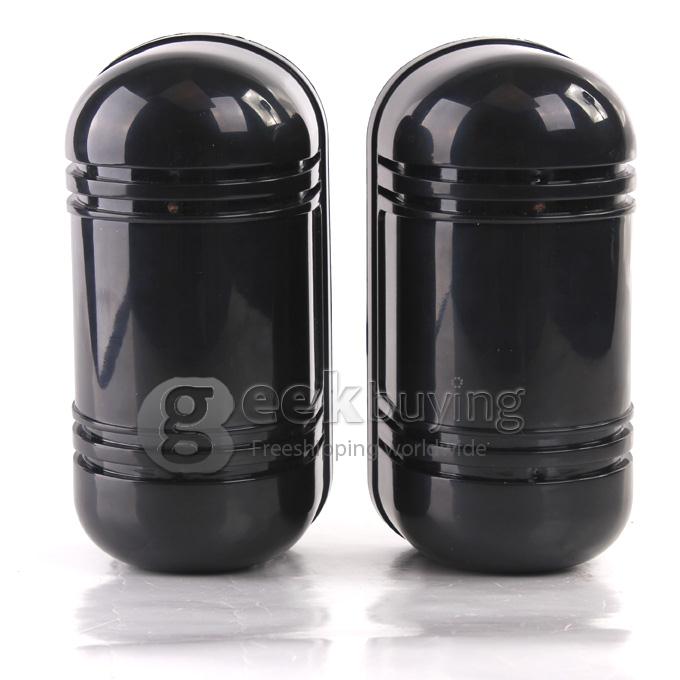 2PCS Outdoor/Indoor Dummy Home Security System Fake Alarm Security Siren with LED Flashing Light - Black