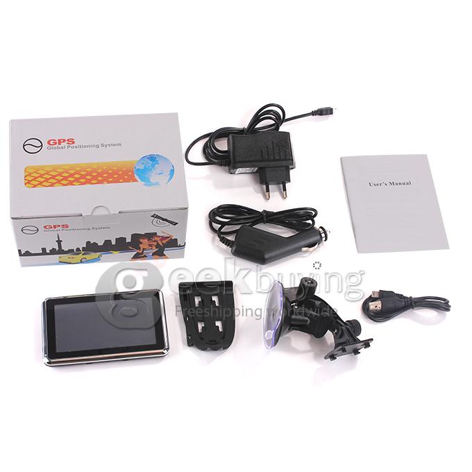 AW488 4.3 Inch Resistive Screen MT3351 128MB/4GB Car GPS Navigation (FM,EBook,Multimedia,Bluetooth,AV)- Europe Map