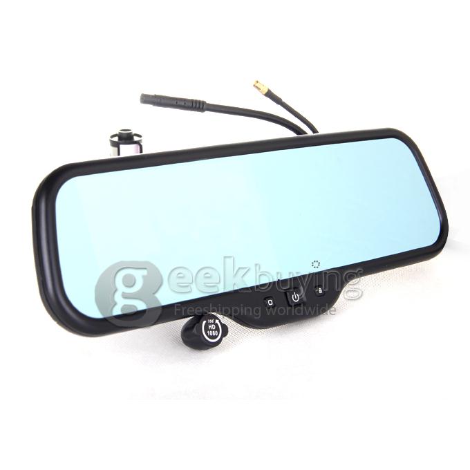 Car DVR Smart Rear View Mirror with GPS Navigation Bluetooth H.264 5 Inch Android AllWinner WIFI 720P 120 Degrees Angle Lens American + Canadian + Mexican Maps 