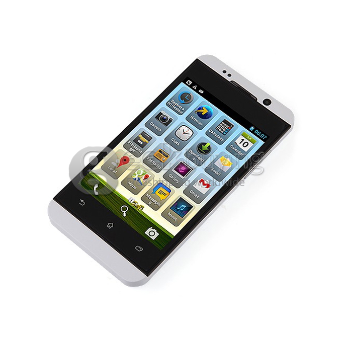 3G/GPS Dual Core Smartphone HTM H80W 4.1inch Multi Touch Screen MTK6572W 2.0MP Camera Android 4.2 OS White