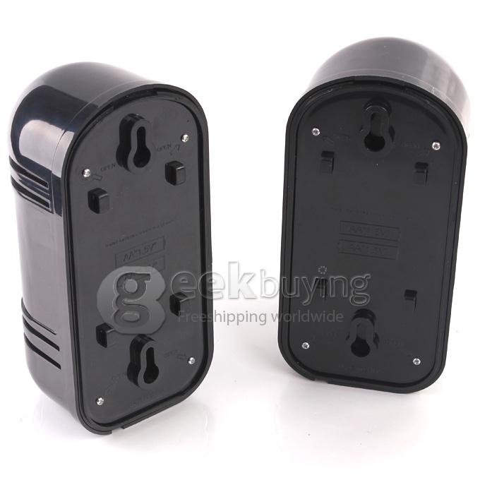 2PCS Outdoor/Indoor Dummy Home Security System Fake Alarm Security Siren with LED Flashing Light - Black