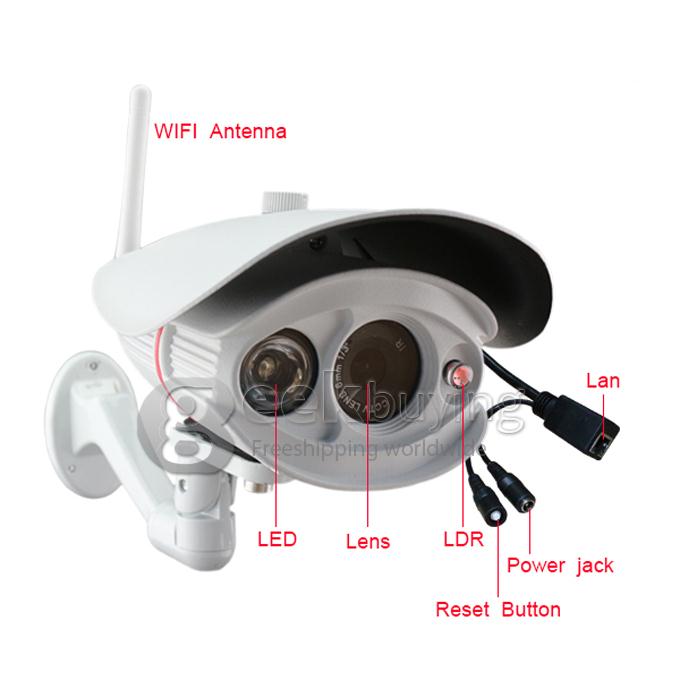 LCC® Caméra IP WiFi H.264 wanscam HW0022 extérieure HD 720P - argent LCC® Caméra IP WiFi H.264 wanscam HW0022 extérieure HD 720P - argent