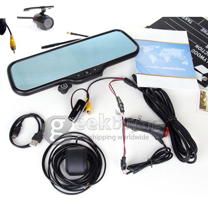 5" R153 Car DVR Smart Rear View Mirror with GPS Navigation Bluetooth